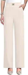 Sponsored Ad - Senior Pants for Women, Drape High Rise Pull-On Soft Stretch Seniorpants for Ladies Women 50+