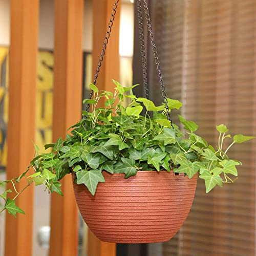 Ahxhwka 2 Pack Self Watering Hanging Planters Indoor Hanging Flower Pots, Outdoor Hanging Plant Pot Basket, Plant Hanger With Water Level Gauge For Garden Homeld #TOP5
