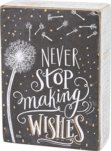 Primitives by Kathy Chalk Box Sign, Never Stop 4.5