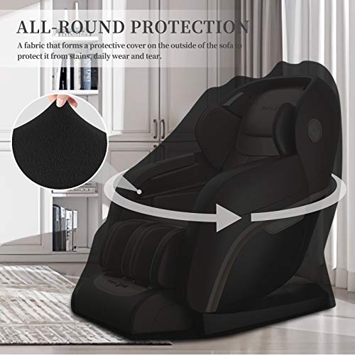 Easy-Going Stretch Massage Chair Cover, Full Body Massage Chair Sofa Covers, Dustproof Cover For Pets,Couch Cover For Massage Chair,Recliner Slipcovers For Dog,Cat,Baby(Black) #TOP2
