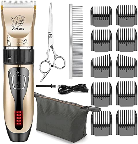 USB Rechargeable Cordless Dog Grooming Kit with Professional Dog Clippers