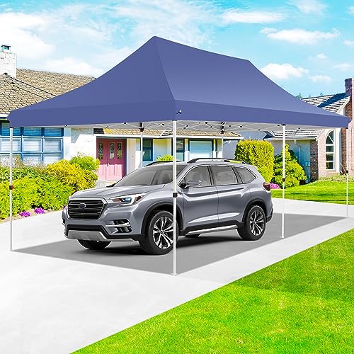 Image of COBIZI 10x20 Pop Up Canopy with 4 Sidewalls, Conical Party Tent 10x20 with 3 Adjustable Height Waterproof, UV-Resistant EZ Outdoor Gazebo with Carry Bag, Sandbag, Stake, Rope for Parties, Commercial