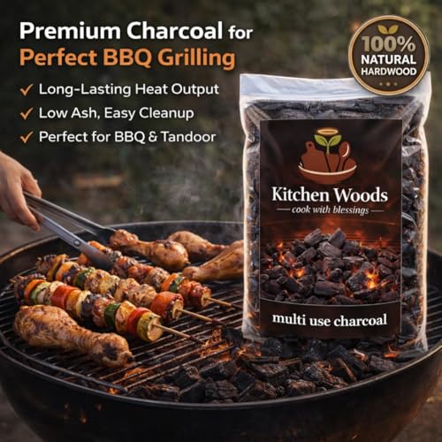 Image of Eco-Friendly Natural Wood Charcoal 1.2 KG | Long Burning Coal & Air Purifier Koyla for BBQ, Grilling, Cooking, Pooja, Dhoop, Havan & Gardening | Activated Charcoal for Indoor Plants
