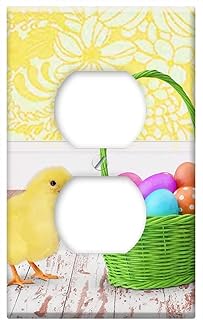 Switch Plate Outlet Cover - Easter Chicks Baby Chicks Easter Eggs Easter Basket