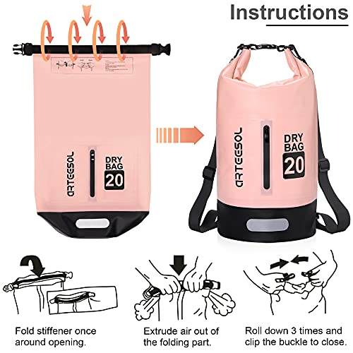 Blackace arteesol Waterproof Dry Bag 5L 10L 20L 30L Waterproof Bag with Long Adjustable Handle for Kayaking Boat Excursion Canoe/Fishing/Rafting/Swimming/Snowboarding - Image 3