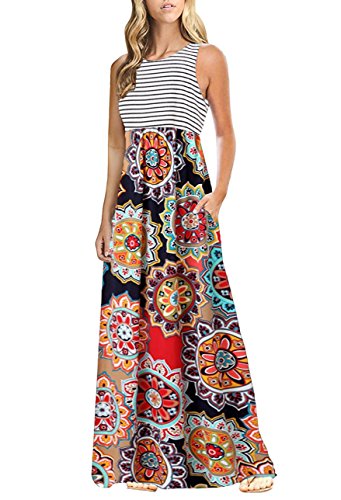 OURS Maxi Dresses for Women (X-Pattern2, XL)