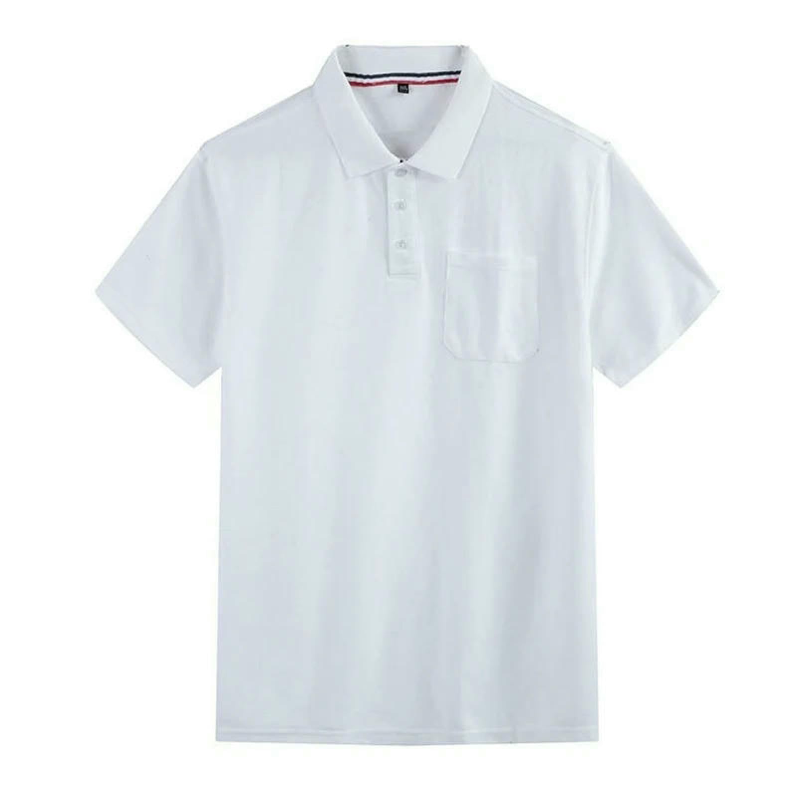 T-shirty moda męska koszula na topy koszulki luźny krótki rękaw wygodna kieszeń plus size 6xl 7xl 8xl-white-7xl
