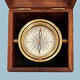 Zoom IMG-2 small gimbaled boxed brass nautical