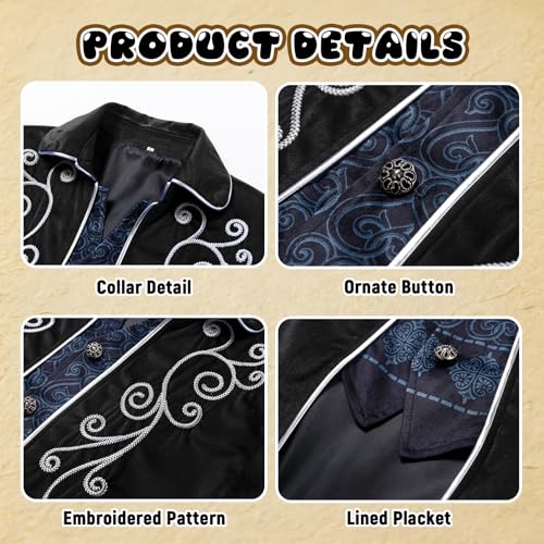 Image of Kids Medieval Steampunk Jacket Boys Victorian Renaissance Tailcoat
