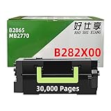 ⭐Nouvelle cartouche de toner compatible avec puce : l'article comprend : 1 cartouche de toner noire = 30 000 pages au total. Rendement : jusqu'à 30 000 pages à 5 % de couverture. Numéro de pièce OEM : B282H00 B282X00 ⭐ Imprimantes compatibles uniquement pour imprimante Lexmark B2865 MB2770 Series