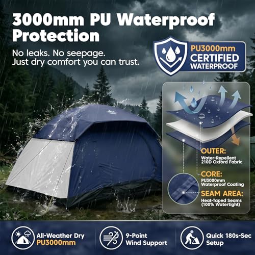 Purebox 4 Person Pop Up Tent
