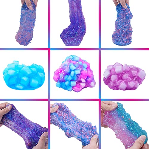 Ohiecihy BILI33 Unicorn Slime Kit For Girls 4-12,Supplies Makes Butter Slime,Candy Confetti Slime,Glimmer, Foam Jelly Cubes Slime Party Favors For Kids thumb #6