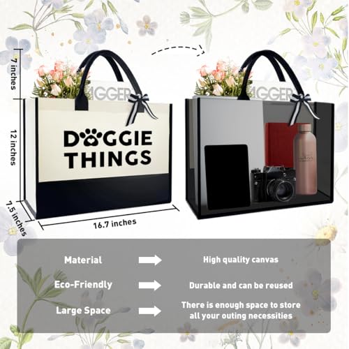Bolsa tote para amantes de perros, tamaño único miniatura 3