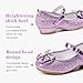 Furdeour Purple Girls Flats Shoes for Size 13 Wedding Party High Heels Girls Cosplay Low Heeled Princess Little Kid(2701Purple 13)