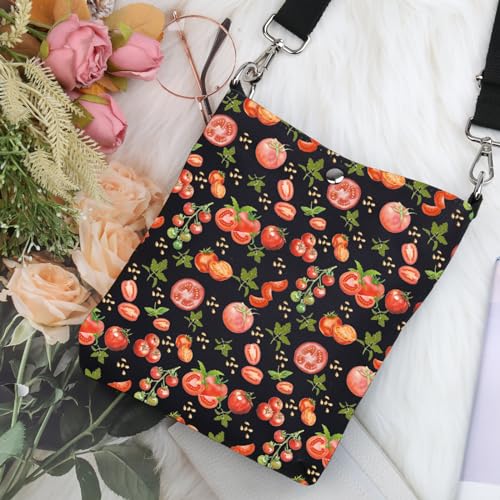 G2TUP Tomato Lover Gift Tomato Crossbody Bag Tomato Gardener Travel Bag Tomato Farmer Gift Vegetable Lover Gift Fruit Gift2
