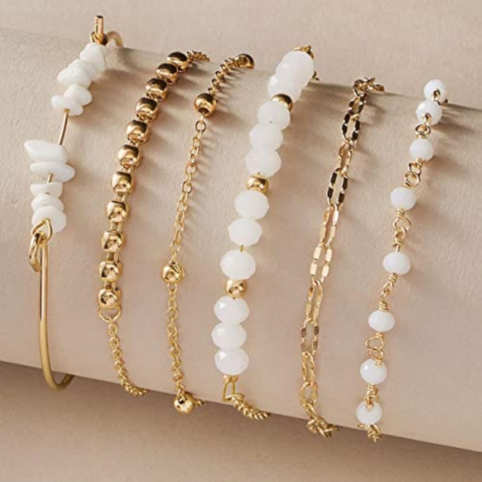 Contemporary Stackable Bracelet Set of 6