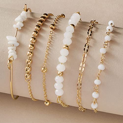 Contemporary Stackable Bracelet Set of 6