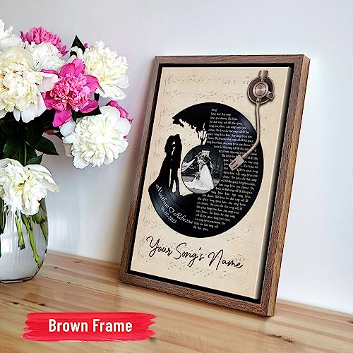 H-DEWALL-Personalized-Wedding-Song-Lyrics-Canvas-Framed-Capture-Your-Love-Story-With-Customized-Music-Art-Gift-For-Her-On-Wedding-Day-Or-Anniversary-Cherish-The-Memories-Forever-Gifts-For H DEWALL Personalized Wedding Song Lyrics Canvas Framed Capture Your Love Story With Customized Music Art Gift For Her On Wedding Day Or Anniversary Cherish The Memories Forever Gifts For