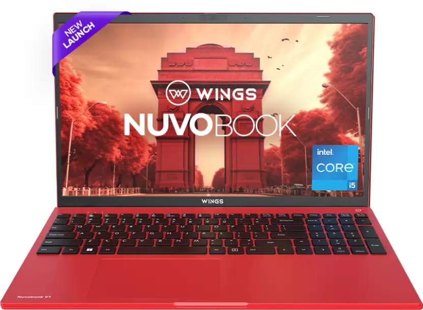 WINGS Nuvobook V1 Aluminium Alloy Metal Body Core i5 11th Gen 1155G7 – (8 GB/512 GB SSD/Windows 11 Home) WL-Nuvobook V1-RED Thin and Light Laptop (15.6 Inch, Red, 1.60 Kg) WINGS Nuvobook V1 Aluminium Alloy Metal Body Core i5 11th Gen 1155G7 – (8 GB/512 GB SSD/Windows 11 Home) WL-Nuvobook V1-RED Thin and Light Laptop (15.6 Inch, Red, 1.60 Kg)