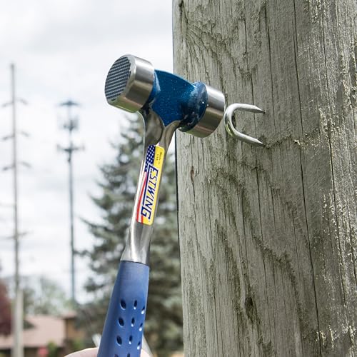 ESTWING Lineman's Hammer - 40 oz Electrical Utility Tool with Smooth/Milled Face & Shock Reduction Grip - E3-40LM thumbnail 2
