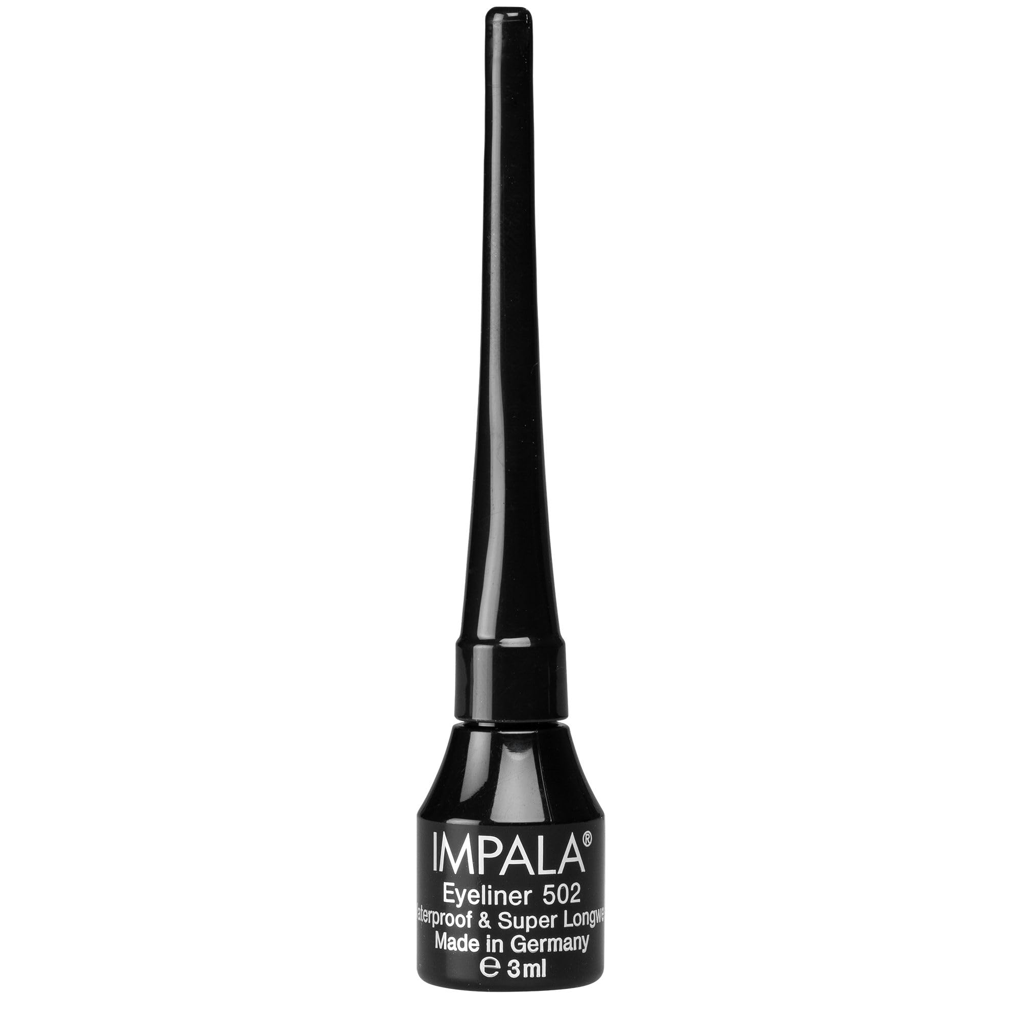IMPALA | Eyeliner Negro Nº 502 | Larga Duración y Waterproof | Delineados Perfecto Líquido | Fácil de Usar | 3 ml