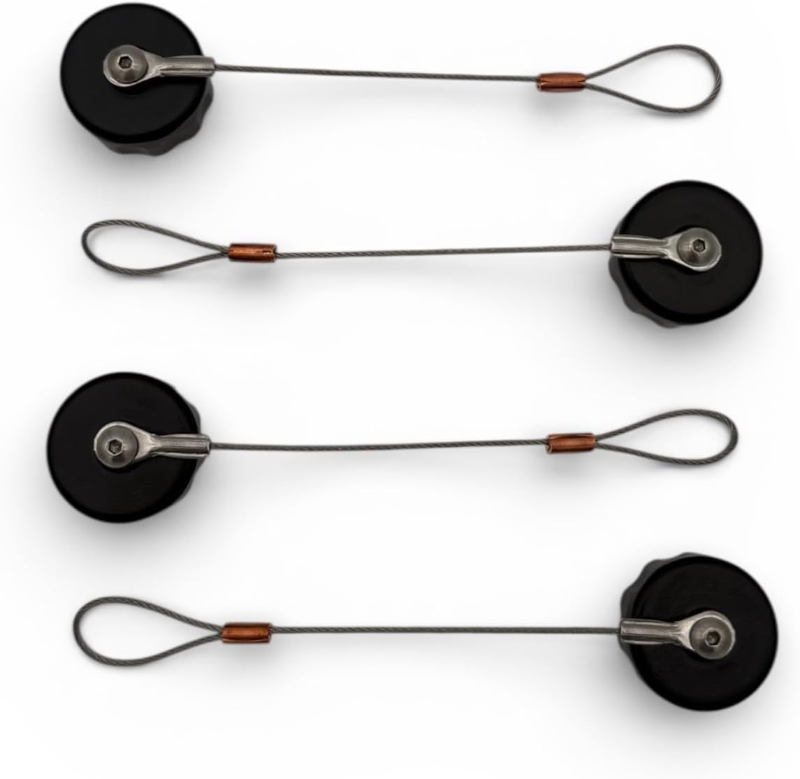 Solid Aluminum Replacement Cap for VP Racing Utility Container Jug (4, Black, Vent Cap)