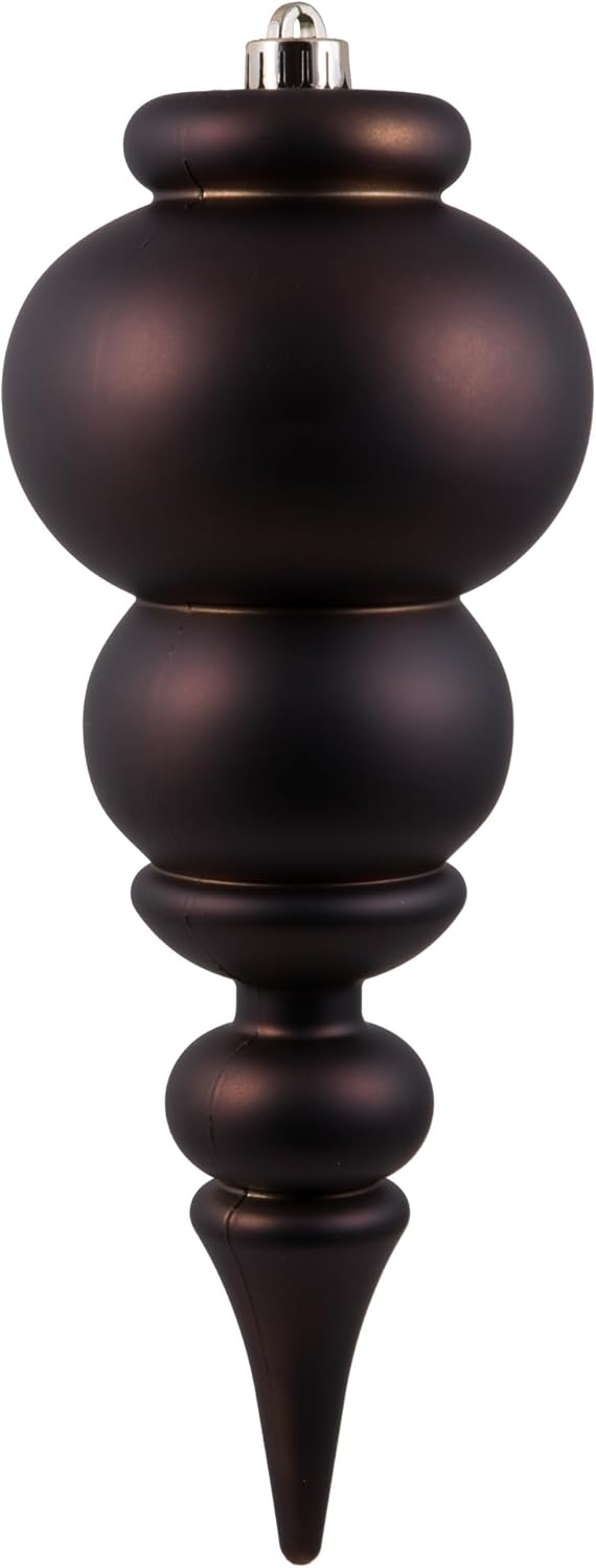 Vickerman 14" Chocolate Matte Finial Ornament.