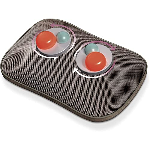 Beurer MG 147 Cuscino Massaggiante Fissabile con Massaggio Shiatsu, Funzione di Riscaldamento e Interruttore Manuale