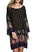 HOTOUCH Women Bohemian Ethnic Style Printed Summer Beach Tunic Dress Black,M