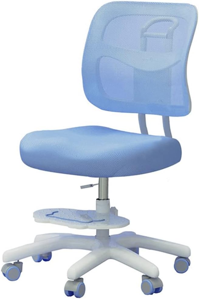Kids Desk Chair, Armless Ergonomic Study Chair for Boys Girls Mesh Computer Chair with Adjustable Height Swivel Rolling Desk Chair for Teens, for Home School