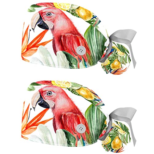 Chapeaux de travail JDEZ ultra-respirants : casquettes souples à motifs tropicaux et citrons