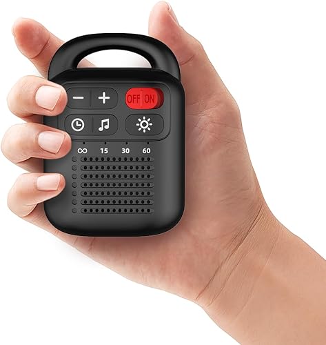 ColourNoise Máquina de sonido portátil, máquina de ruido blanco, recargable con 30 sonidos relajantes, volumen ajustable, luz nocturna, 4 funciones