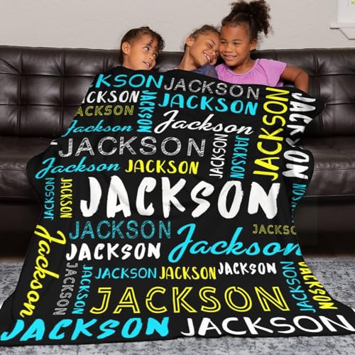 Personalized Name Blanket Customized Baby Blankets for Girls Boys Adults Monogrammed Blankets and Throws Christmas Birthday Mothers Fathers Valentines Day Gift