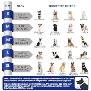 BARKLESS Dog Cone, Inflatable Dog Cone After Surgery for Large Breeds, Soft Surgery Collar with Enhanced Anti-Licking Guard Shield for Pets, Protective Donut Collar BARKLESS Dog Cone Inflatable Dog Cone After Surgery for Large Breeds Soft Surgery Collar with Enhanced Anti Licking Guard Shield for Pets Protective Donut Collar