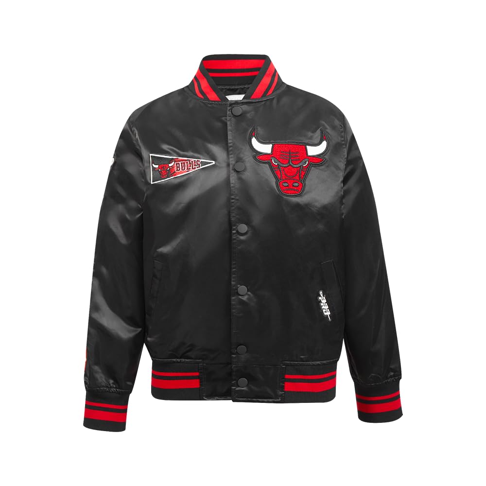Pro Standard Big Boys NBA Chicago Bulls Retro Classics Satin Jacket Black/Red/Black S
