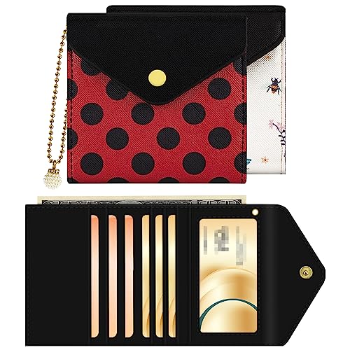 bvya Women's Small Slim Wallet Pouch Credit Card Holder Mini Bifold Purse With RFID Blocking