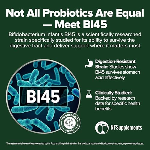 Image of Bifidobacterium Infantis Probiotic 240 Tablets (4 Month Supply) - Researched Strain BI45 - 3 Billion CFU - Gut Barrier & Digestive Health Support - GMP Certified (240, Bifidobacterium Infantis)