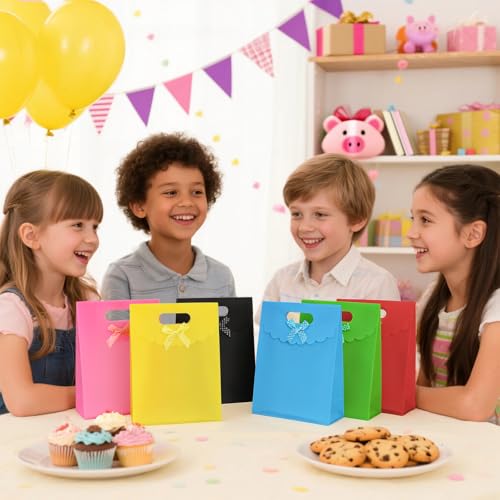 31% Off 30-Pack Plastic Gift Bags with Bow Design - Image 7