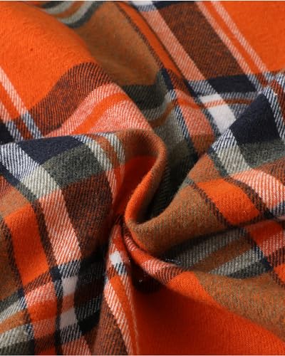 Image of Mens Flannel Jacket with Hood Thicken Quilted Lined Flannel Shirt Jackets for Men
