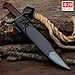 United Cutlery Honshu Historic Forge Pioneer Bowie Knife | 1075 Carbon Steel Blade | Blued Finish | Heartwood Handle | Full Tang | 17 3/4