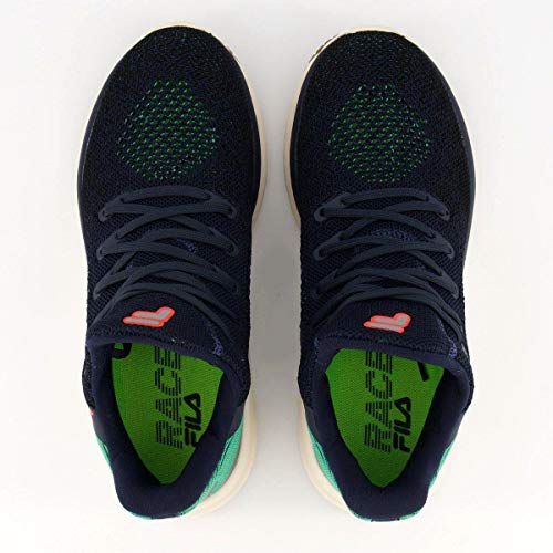 Tênis Racer Knit 2.0, Fila, Feminino, Marinho/Verde Claro/Coral, 35