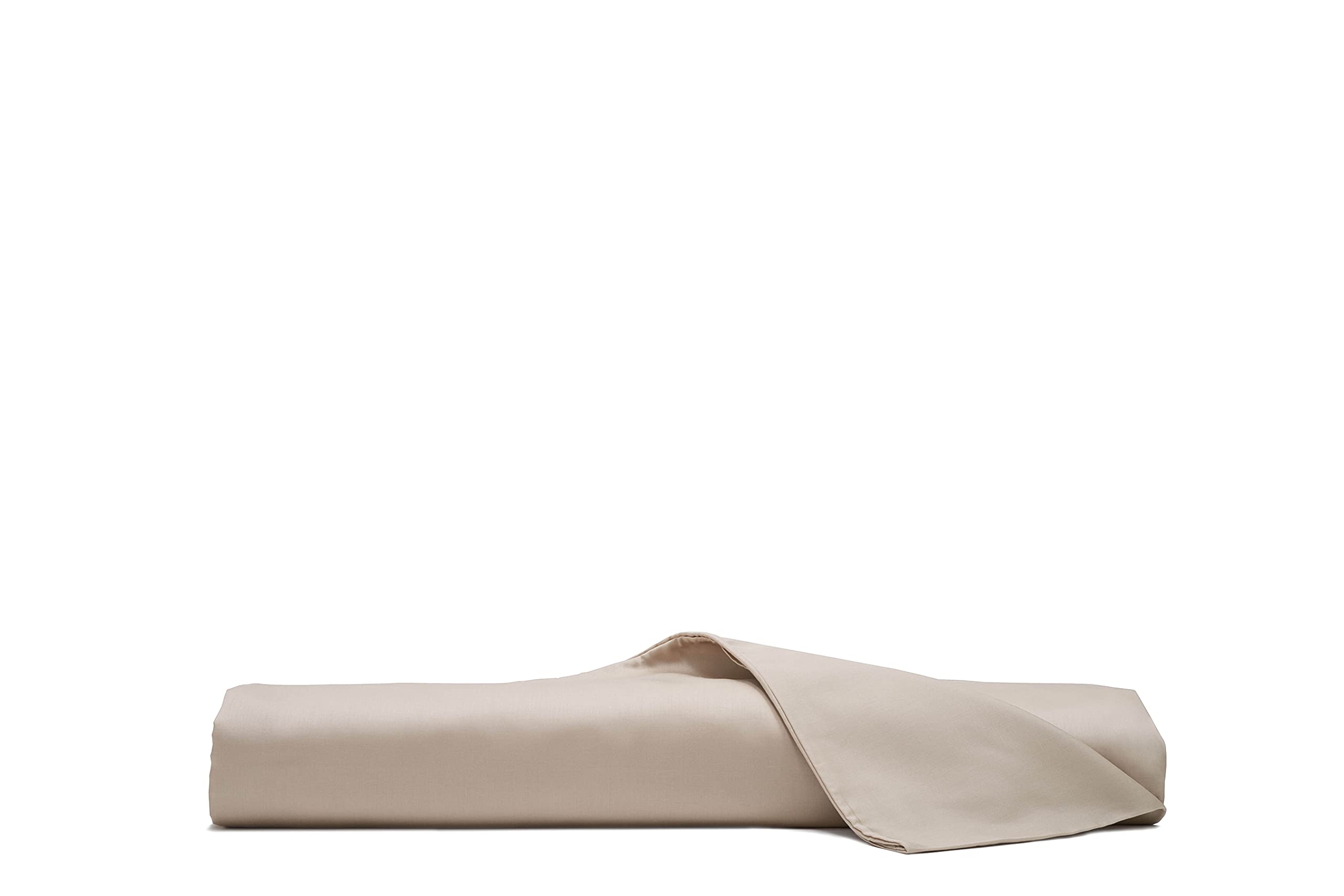 VANITA' DI RASO Cotton Satin Bed Linen Set, Premium Duvet Cover 135 x 200 cm, Pillowcase 80 x 80 cm, 100% Cotton Sand - Image 4