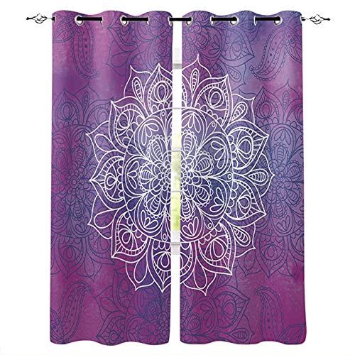 HNGM Rideaux Purple Rideaux et Palais Oriental Art De Mariage Traditionnel Salon Salon Chambre à Coucher Décoration de la fenêtre (Color : WXF03425, Size : W135 x H60cm) Cover