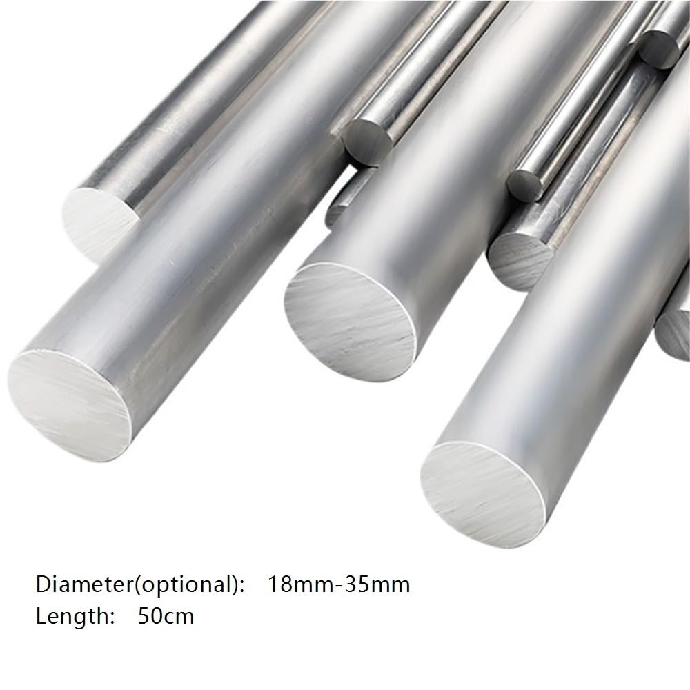 6061 Aluminiowy pręt okrągły o średnicy 18-35 mm i długości 50 cm Pręt pełny 1 szt(20mm)