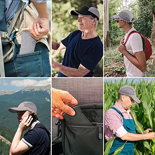 image for GADIEMKENSD UPF 50 Mens Outdoor Hat Reflective Folding Mens Running Ru