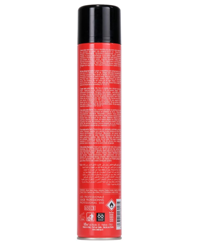 Image secondaire de INEBRYA Total Fix-Lacca Spray Extra Forte-500 ML, Multicolor, 500 ML (1er Pack)