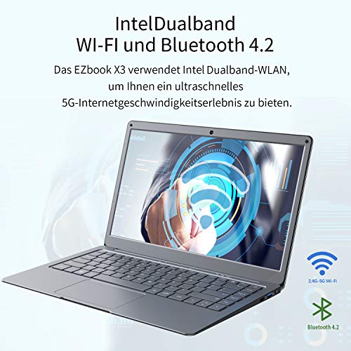 Jumper Laptop Microsoft Office 365, 13,3 inch FHD notebook (4GB DDR3, 64GB eMMC, uitbreidbaar geheugen 1TB SSD en 256GB… - Afbeelding 7