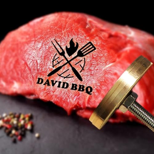 Meat Branding Iron for Food Personalized, BBQ Branding Iron Personalized, Branding Iron for Grilling Custom Steak, Custom Branding Iron for Wood and Leather