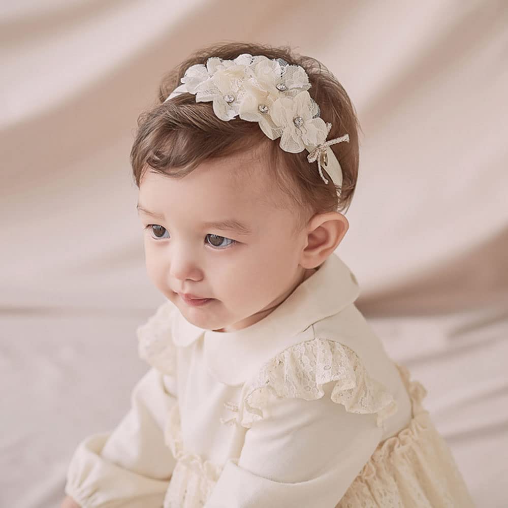 Flower Girl Lace Baby Girls Headbands Newborn Soft Turban