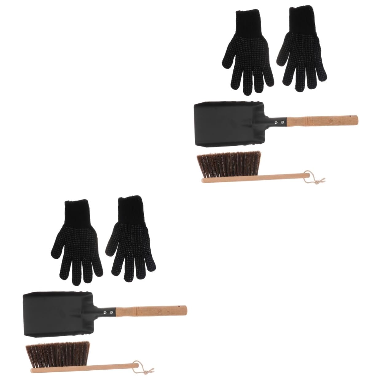 MAGICLULU 2 Set Di Pale Per Cenere Paletta Per Stufa Multifunzionale Paletta Per La Pulizia Della Cenere Materiale in Ferro E Legno Pratico E Robusto